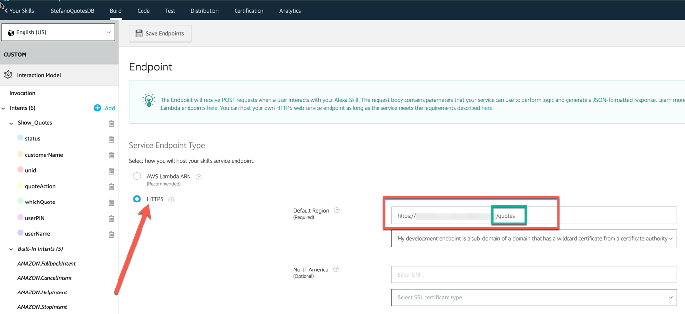 Amazon ALEXA Developer Portal